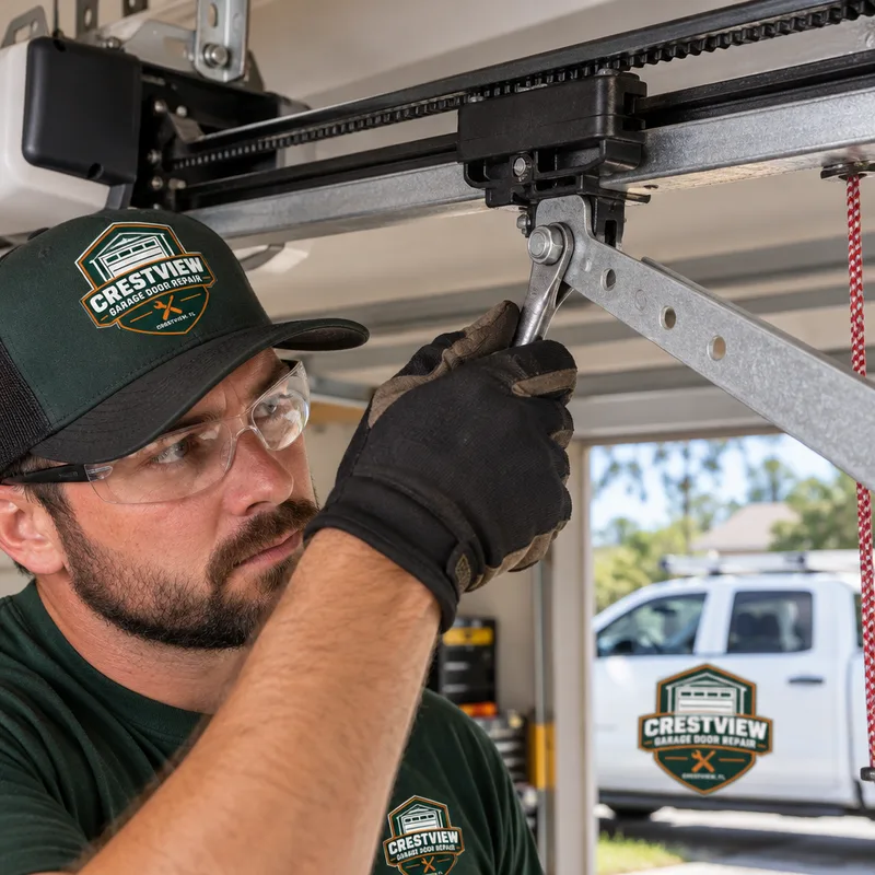 Belt-drive garage door opener rail and trolley with proper tension